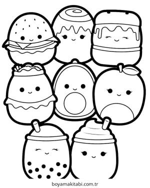 Yiyecekler boyama sayfası – ücretsiz yazdır, boyama etkinliği