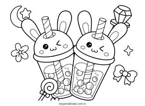 Yiyecekler boyama sayfası – okul öncesi, evde etkinlik