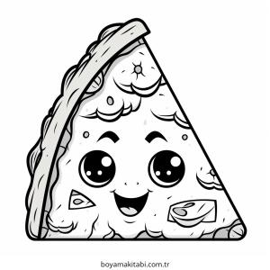 Yiyecekler boyama sayfası – renkli çizimler, okul öncesi