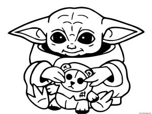 Yoda boyama sayfası,  coloring page, Bebek Yoda ve Oyuncaklar, 