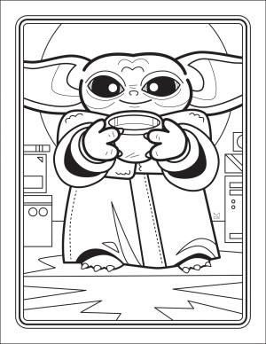 Yoda boyama sayfası,  coloring page, Resmi Olmayan Bebek Yoda, 