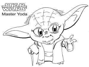 Yoda boyama sayfası,  coloring page, Küçük Usta Yoda, 