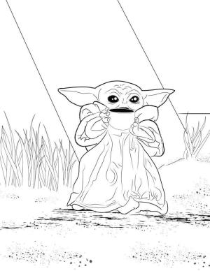 Yoda boyama sayfası,  coloring page, Iyi Günler, 