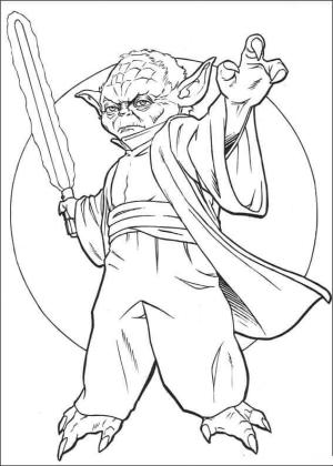 Yoda boyama sayfası,  coloring page, Yoda öğretmeni, 