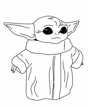 Yoda boyama sayfası,  coloring page, Yoda Kawaii, 