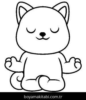 Yoga boyama sayfası,  coloring page, , Shiba Dog Doing Yoga