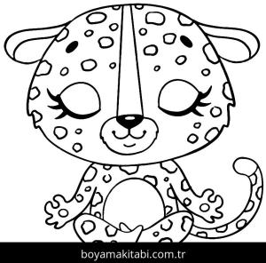 Yoga boyama sayfası,  coloring page, , Yoga Leopard