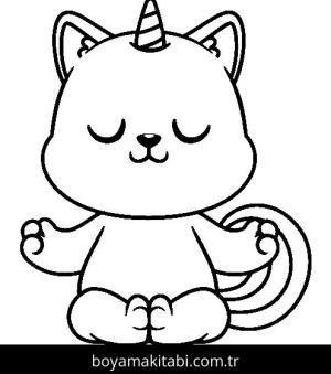 Yoga boyama sayfası,  coloring page, , Yoga Unicorn Dog
