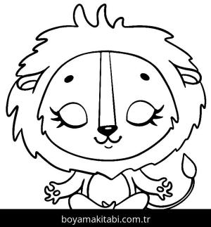 Yoga boyama sayfası,  coloring page, , Yoga Lion