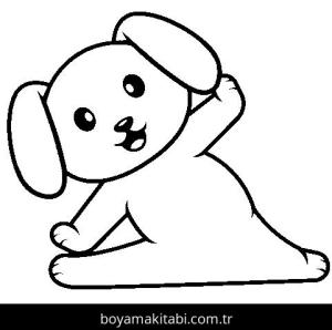 Yoga boyama sayfası,  coloring page, , Cute Dog In Yoga Pose