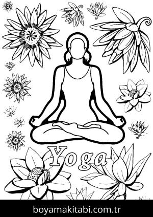 Yoga boyama sayfası,  coloring page, , Yoga Free