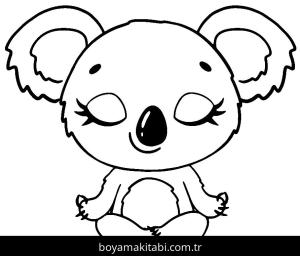 Yoga boyama sayfası,  coloring page, , Yoga Koala