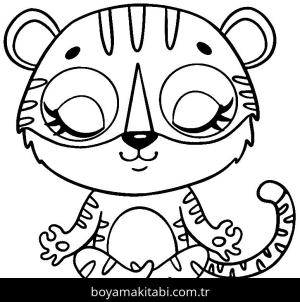 Yoga boyama sayfası,  coloring page, , Yoga Tiger