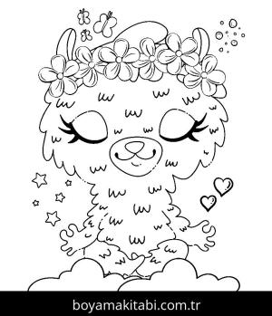 Yoga boyama sayfası,  coloring page, , Yoga Llama