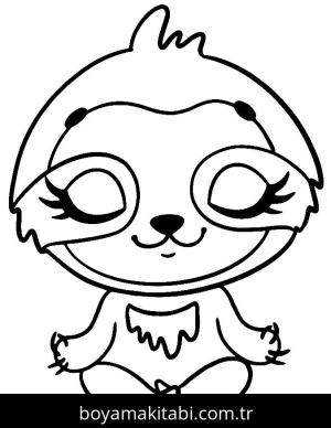 Yoga boyama sayfası,  coloring page, , Yoga Sloth