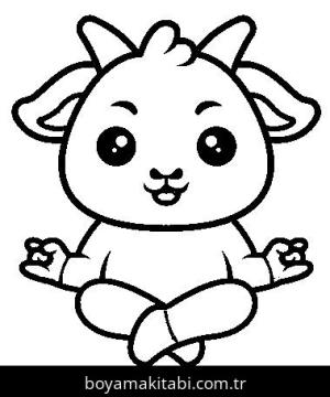 Yoga boyama sayfası,  coloring page, , Yoga Goat