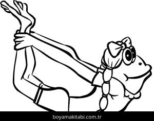 Yoga boyama sayfası,  coloring page, , Yoga Frog