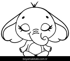 Yoga boyama sayfası,  coloring page, , Yoga Elephant