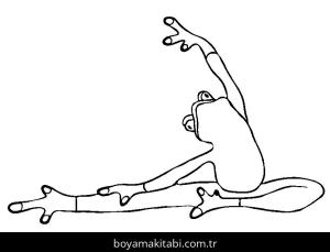 Yoga boyama sayfası,  coloring page, , Frog Doing Yoga