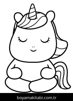 Yoga boyama sayfası,  coloring page, , Unicorn Doing Yoga