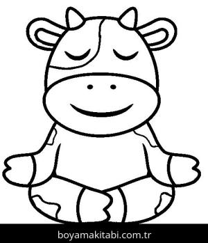 Yoga boyama sayfası,  coloring page, , Cow In Yoga Pose