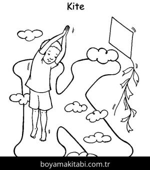 Yoga boyama sayfası,  coloring page, , Yoga Pose A Kite Letter T