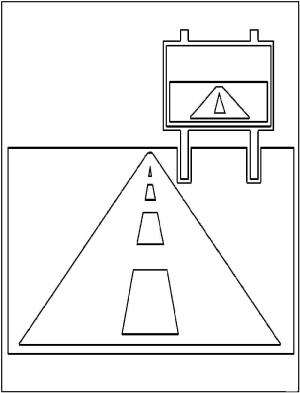 Yol boyama sayfası,  coloring page, Trafik Işareti, 