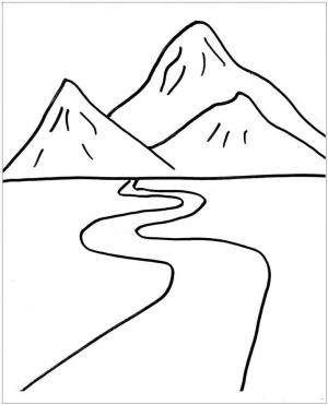 Yol boyama sayfası,  coloring page, Dağa Giden Yol, 