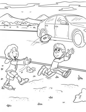 Yol boyama sayfası,  coloring page, Güvenli Otoyol, 