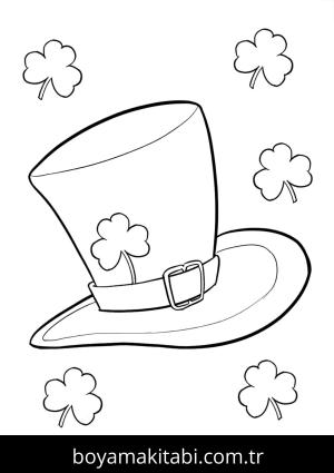 Yonca Yaprağı boyama sayfası – çizgi film temalı, basit çizim