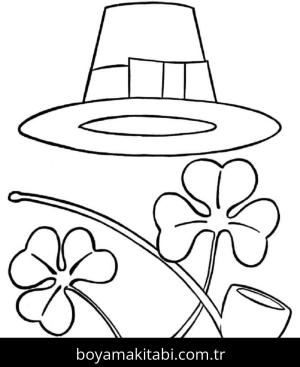 Yonca Yaprağı boyama sayfası – kolay boyama, eğitici aktivite