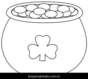 Yonca Yaprağı boyama sayfası – sanatsal çalışma, çocuklar için