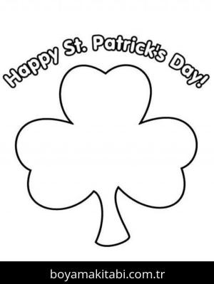 Yonca Yaprağı boyama sayfası – renkli çizimler, okul öncesi