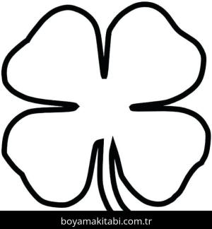 Yonca Yaprağı boyama sayfası – renkli çizimler, okul öncesi