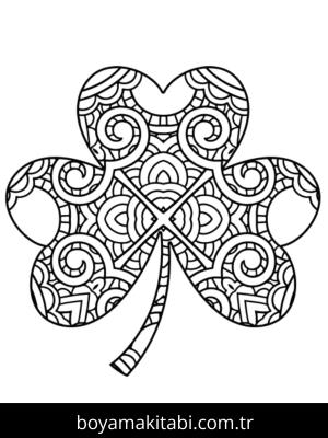 Yonca Yaprağı boyama sayfası – evde etkinlik, ücretsiz yazdır