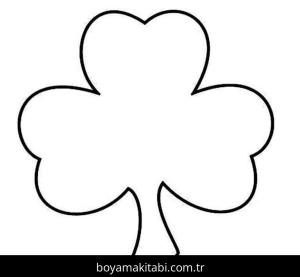 Yonca Yaprağı boyama sayfası – evde etkinlik, ücretsiz yazdır