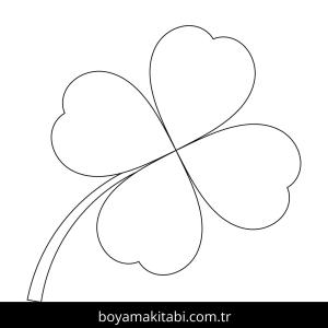 Yonca Yaprağı boyama sayfası – ücretsiz yazdır, boyama etkinliği