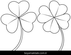 Yonca Yaprağı boyama sayfası – evde etkinlik, ücretsiz yazdır