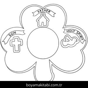 Yonca Yaprağı boyama sayfası – yaratıcılığı geliştirir, keyifli zaman