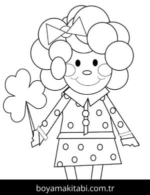 Yonca Yaprağı boyama sayfası – yaratıcılığı geliştirir, keyifli zaman