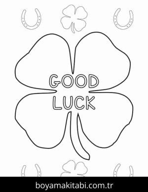 Yonca Yaprağı boyama sayfası – boyama çalışması, yaratıcılığı geliştirir