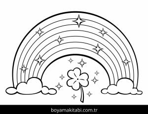 Yonca Yaprağı boyama sayfası – basit çizim, kolay boyama