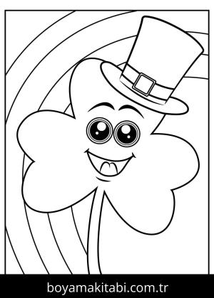 Yonca Yaprağı boyama sayfası – boyama etkinliği, çocuk aktivitesi