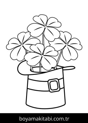 Yonca Yaprağı boyama sayfası – boyama etkinliği, çocuk aktivitesi