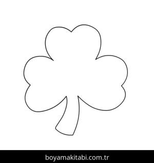 Yonca Yaprağı boyama sayfası – boyama çalışması, yaratıcılığı geliştirir