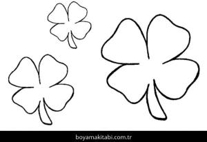 Yonca Yaprağı boyama sayfası – keyifli zaman, renkli çizimler