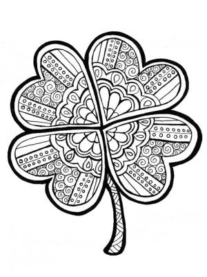 Yonca boyama sayfası,  coloring page, Zentangle Yonca, 