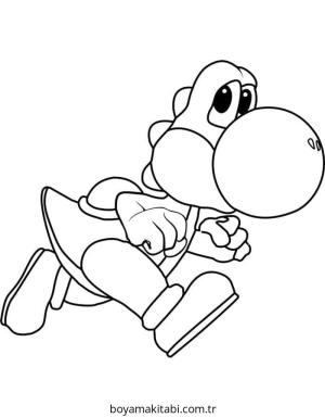 Yoshi boyama sayfası – eğlenceli etkinlik, el becerilerini geliştirir