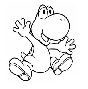 Yoshi boyama sayfası,  coloring page, ücretsiz Yoshi, 