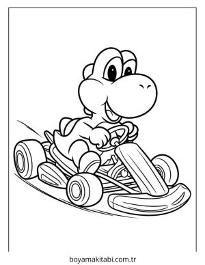 Yoshi boyama sayfası – boyama çalışması, yaratıcılığı geliştirir